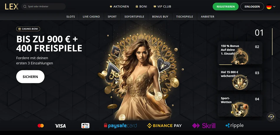 lex casino website